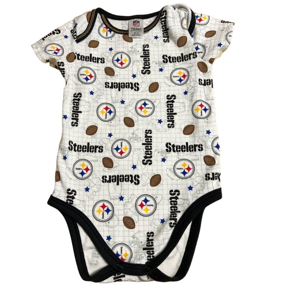 NFL Team Apparel Pittsburgh Steelers One Piece Bodysuit Size 18M